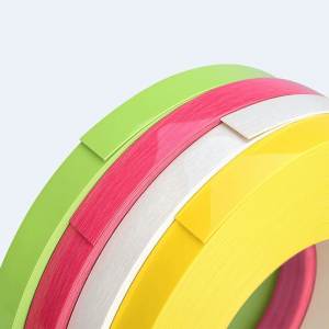 Cor de mobília de grãos de madeira de PVC cor de borda de borda